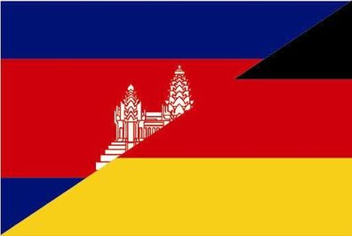 Fahne Flagge Kambodscha-Deutschland Premiumqualität