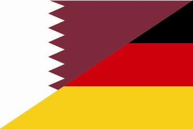 Fahne Flagge Katar-Deutschland Premiumqualität