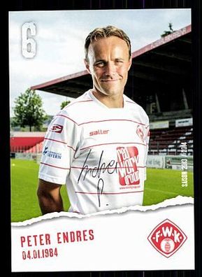 Peter Enders Würzburger Kickers 2013-14 Autogrammkarte Orig. Signiert + A 69860