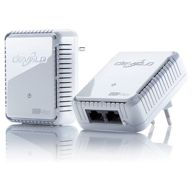 devolo LAN Powerline Adapter, dLAN 550 duo+ Erweiterungsadapter -bis zu 500  Mbit/s, Powerlan Adapter, LAN Steckdose, 2x LAN Anschluss, weiß: :  Computer & Zubehör