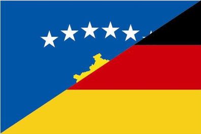 Fahne Flagge Kosovo-Deutschland Premiumqualität