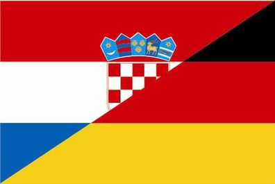 Fahne Flagge Kroatien- Deutschland Premiumqualität