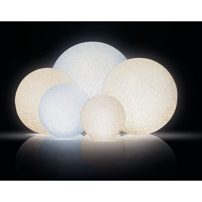 LED Acryl Lichtball Dekokugel Leuchtkugel 4 Funktionen warm / kalt - weiß Ø14cm