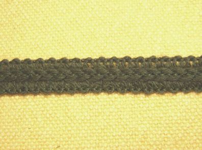 Borte schmale Trachtenborte Hutband oliv 1 cm breit je 1 Meter