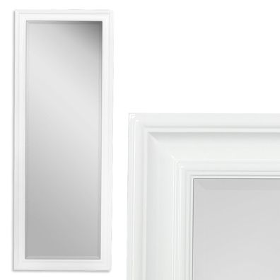 Spiegel GARVIN Glanz Weiss ca. 180x70cm Modern Schlicht Wandspiegel Facette