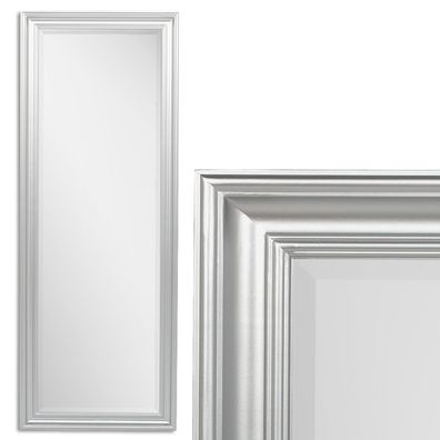 Spiegel GARVIN Glanz Silber ca. 160x60cm Modern Schlicht Wandspiegel Facette