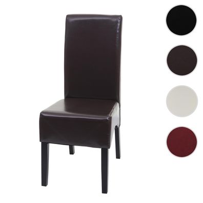 2x Esszimmerstuhl Stuhl Novara II Leder schwarz creme weiß rot braun grau 