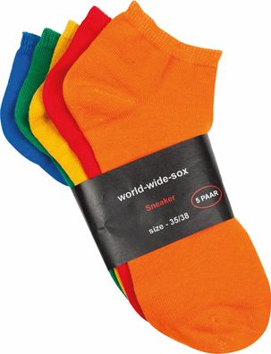 5-20 Paar bunte farbige Sneaker Socken Baumwolle Damen und Herren Komfortrand