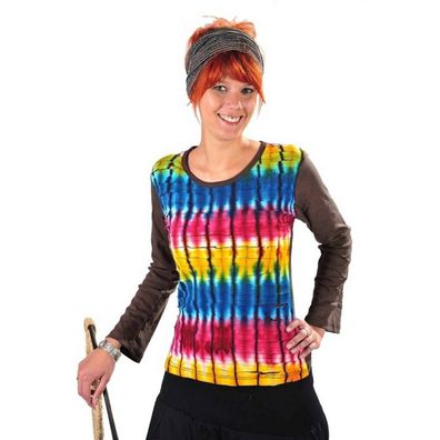 Patchworkshirt "Sansa" Sweatshirt Hippie Goa Psy Freizeitshirt im Batik Style