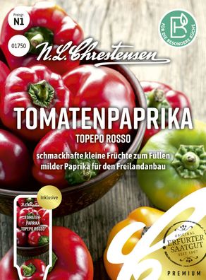 Paprika Peperoni Tomatenpaprika Topepo Chrestensen Samen Saatgut Kräuter Gewürz