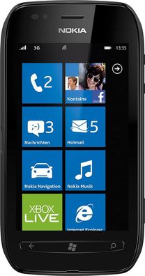 Nokia Lumia 710 Black Neuwertig ohne Vertrag, sofort lieferbar vom DE Händler
