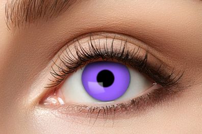 lila / purple Kontaktlinse mit Sehstärke . Durchmesser 14,5 mm. Jahreslinse.
