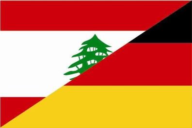 Fahne Flagge Libanon-Deutschland Premiumqualität