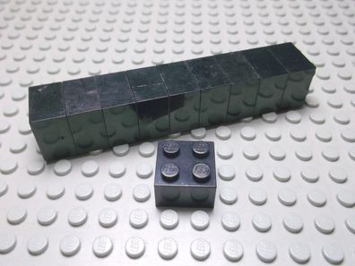 Lego 10 Basic Steine 2x2 hoch schwarz 3003 Set 6975 4184 6285 6554