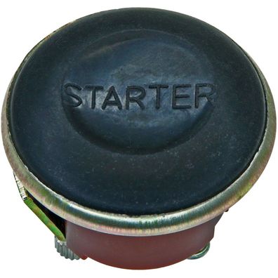 Start Knopf Button Taster Schalter 12 24 V Volt Auto KFZ schwarz rund Retro