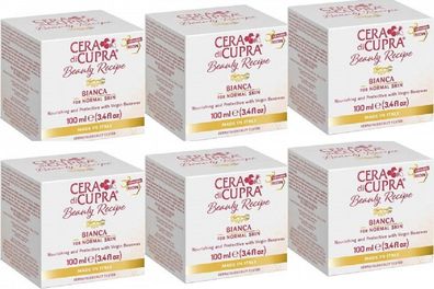 Cera di Cupra Tagescreme bianca für normale und fettige Haut 6 x 100ml