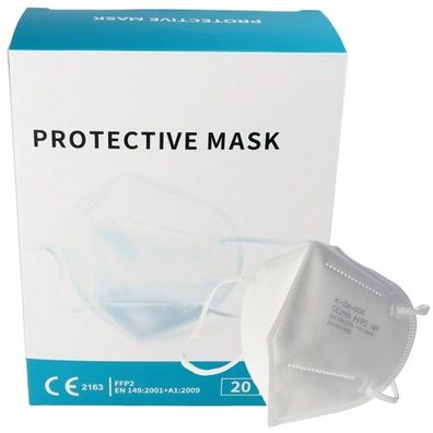 20 Stück Premium FFP2 Maske latexfrei 7-Lagig ohne Ventil, Vorratspack, zertifiz