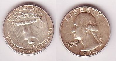 1/4 Dollar Silber Münze USA 1964 (109432)