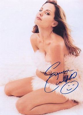 SEXY Original Autogramm EMMA Caulfield auf Großfoto (COA)
