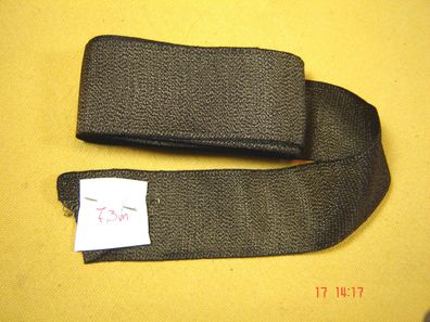 Ripsband Herren Hutband gemustert hochwertig schwarz curry 4,5 cm breit 7,3 Meter RB5