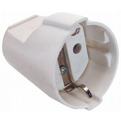Schukokupplung Schutzkontakt Kupplung Thermoplast weiß 250V 16A