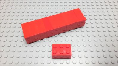 Lego 10 Basic Steine 2x3 hoch Rot 3002 Set 4555 4841 4115 7898