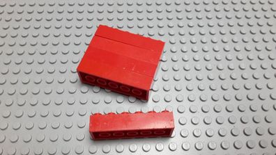 Lego 5 Basic Steine 2x6 hoch rot 2456 Legos haben Kratzer