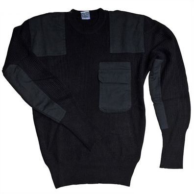 MFH BW Pullover langarm mit Brusttasche schwarz 48, 50, 52, 54, 56, 58, 60, 62, 64