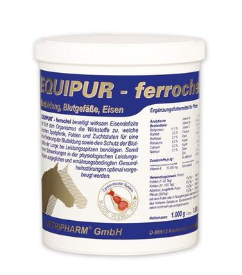 Vetripharm Equipur Ferrochel1000g Ergänzungsfuttermittel für Pferde