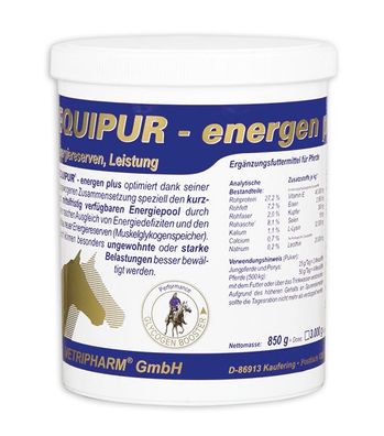 Vetripharm Equipur Energen PLUS 850g Ergänzungsfuttermittel für Pferde