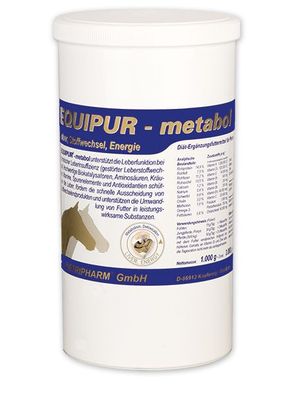Vetripharm Equipur Metabol 1000g Diät- Ergänzungsfuttermittel für Pferde