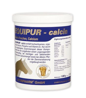 Vetripharm Equipur CALCIN 1000g Ergänzungsfuttermittel für Pferde