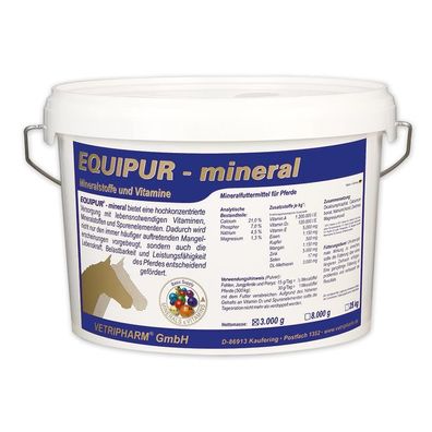 Vetripharm Equipur Mineral 3000g Mineralfuttermittel für Pferde