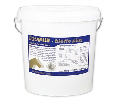 Vetripharm Equipur BIOTIN PLUS 6000g Diät-Ergänzungsfuttermittel für Pferde