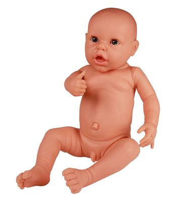 Baby, Babypuppe, Neugeborenenpuppe für Wickelübungen + Badeübungen, männlich
