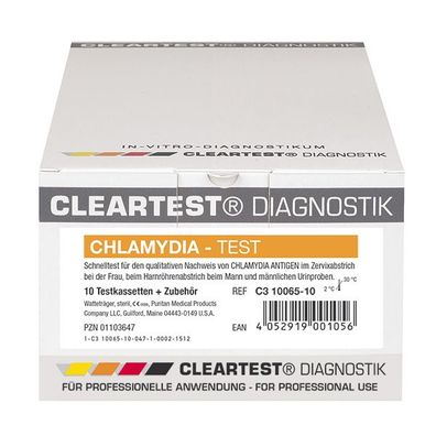 Cleartest® Chlamydia, Chlamydien Schnelltest, Komplettset, 10 Tests
