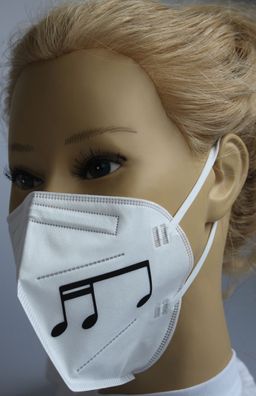 1x FFP2 Maske CE zertifiziert mit Design - Musiknote groß - 15900/12