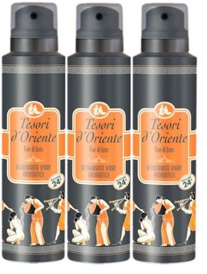 TESORI D´Oriente Fior di Loto 3 x 150ml Deodorant Spray