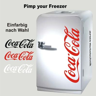 Aufkleber Coca Cola 60cm für Kühlschrank Kühltruhe oder Tür - Farbauswahl