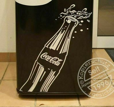 Coca Cola Aufkleber 74cm, Bottle B3 für Kühlschrank oder Truhe usw