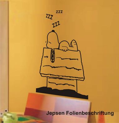 Tierisch Süsses Wandtattoo Snoopy M2 in 50x31 cm in Wunschfarbe