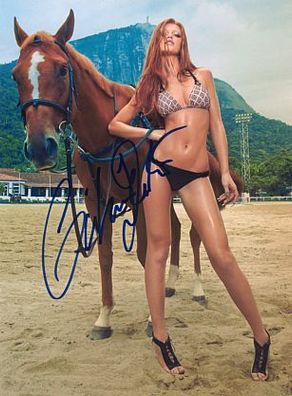 SEXY Original Autogramm CINTIA DICKER auf Großfoto (COA)