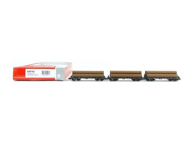 Fleischmann N 826702, 3 teil. Flachwagen Set, DB AG, neu, OVP