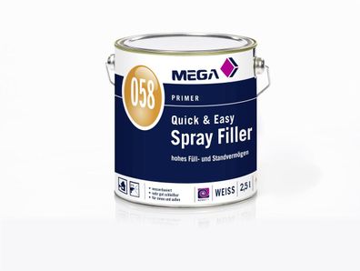 MEGA 058 Quick & Easy Spray Filler 2,5 Liter weiß