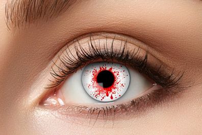 Bloodshot Kontaktlinse mit Sehstärke . Durchmesser 14,5 mm. Jahreslinse.