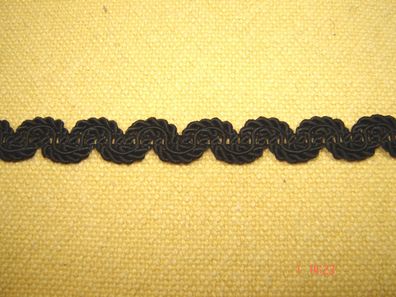 Posamentenborte Band schwarz kleine Bogen 1 cm breit je 1 Meter 324418