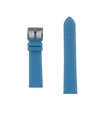 Original Samsung Gear Sport Band Armband Leather Leder GP-R600 Blue Blau OVP