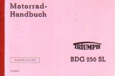 Triumph BDG 125 H Motorrad Bedienungsanleitung Betriebsanleitung Handbuch Manual 