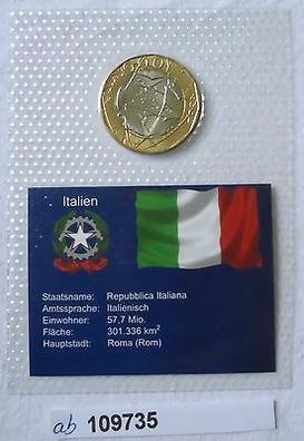 Münze 1000 Lire Italien 1997 in TOP Erhaltung im Blister