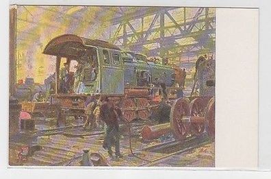 45269 Ak Hanomag Hannover Linden Lokomotive im Bau um 1930